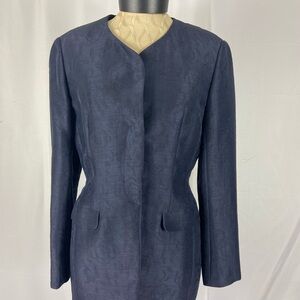 Giorgio Armani Size 36 Navy Silk Blend Evening Women's Jacket